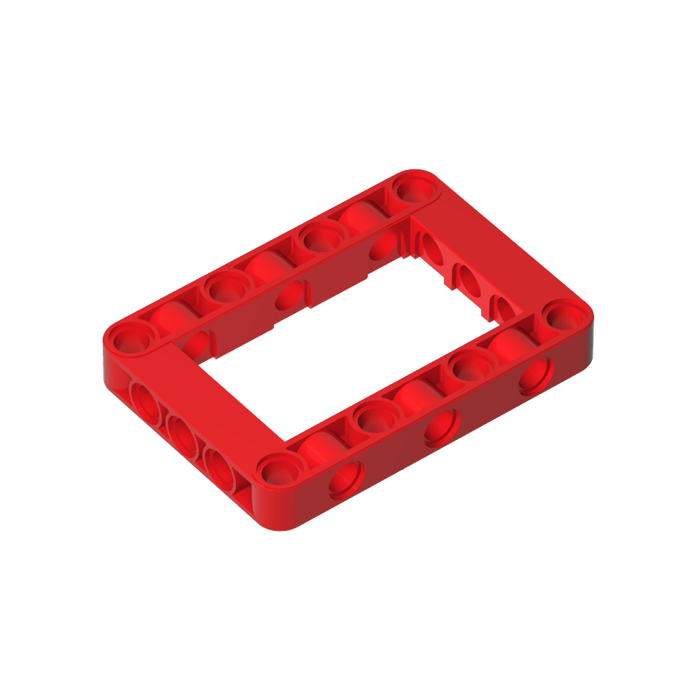 Marco de viga técnica de 5 x 7 con centro abierto y grueso-MyGobricksEs