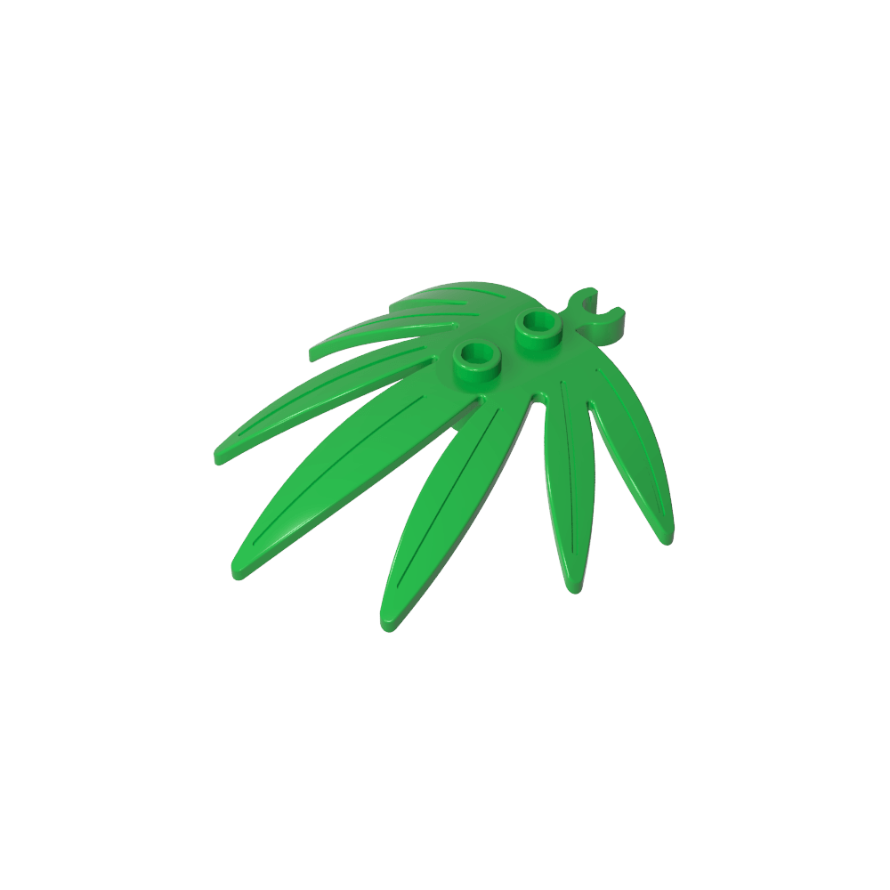Planta, hojas 6 x 5 Swordleaf con clip (clip O abierto grueso)-MyGobricksEs
