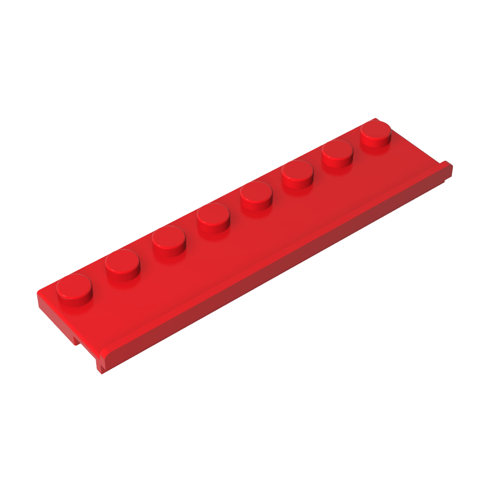 Placa especial 2 x 8 con riel para puerta-MyGobricksEs