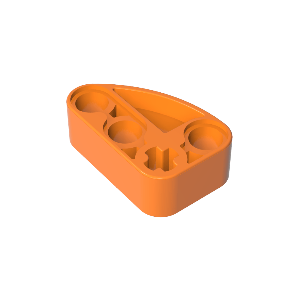 Viga técnica 2 x 3 en forma de L con un cuarto de elipse de espesor-MyGobricksEs