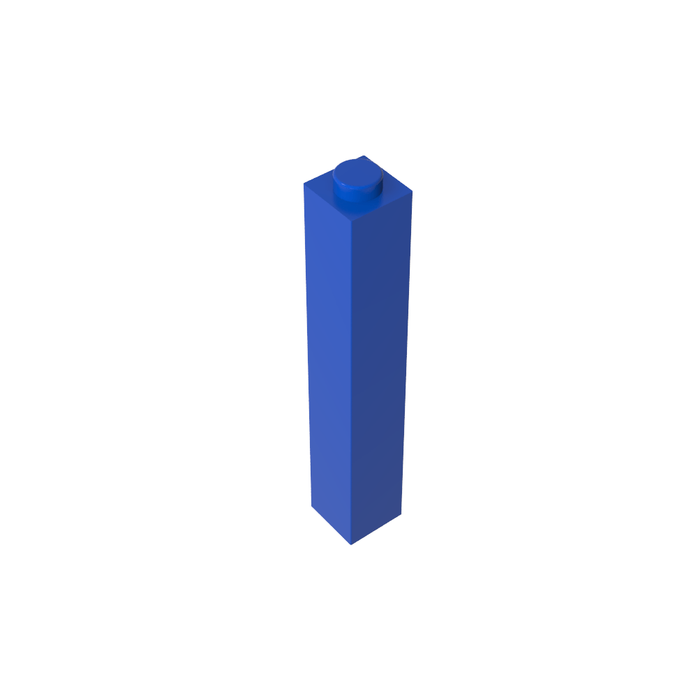 Ladrillo 1 x 1 x 5 con montante abierto o hueco bloqueado-MyGobricksEs