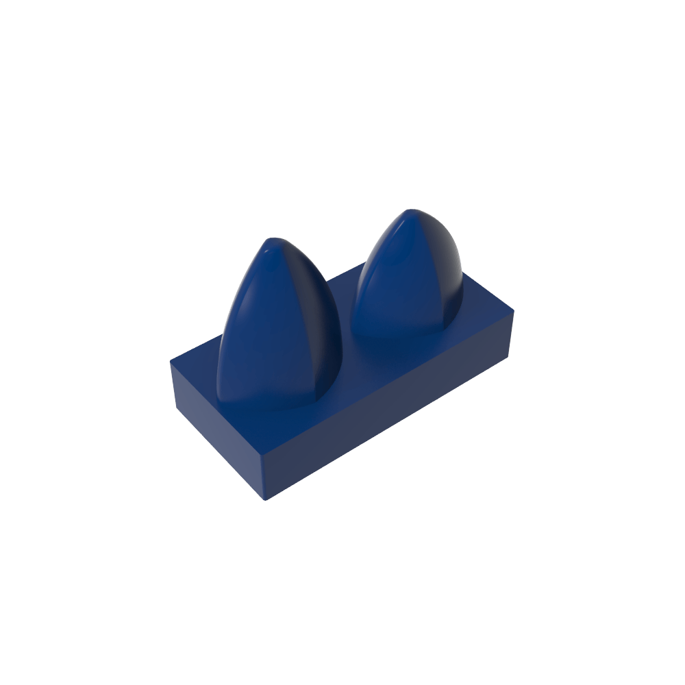 Placa 1 x 2 Especial con Dos Dientes Verticales-MyGobricksEs