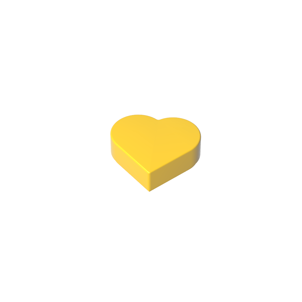 Azulejo 1 x 1 Corazón-MyGobricksEs