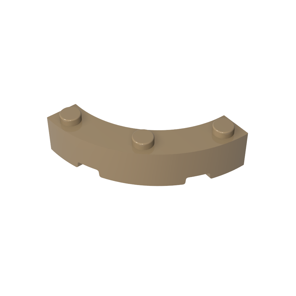 Ladrillo de esquina redonda de 4 x 4 Macaroni de ancho con 3 montantes-MyGobricksEs
