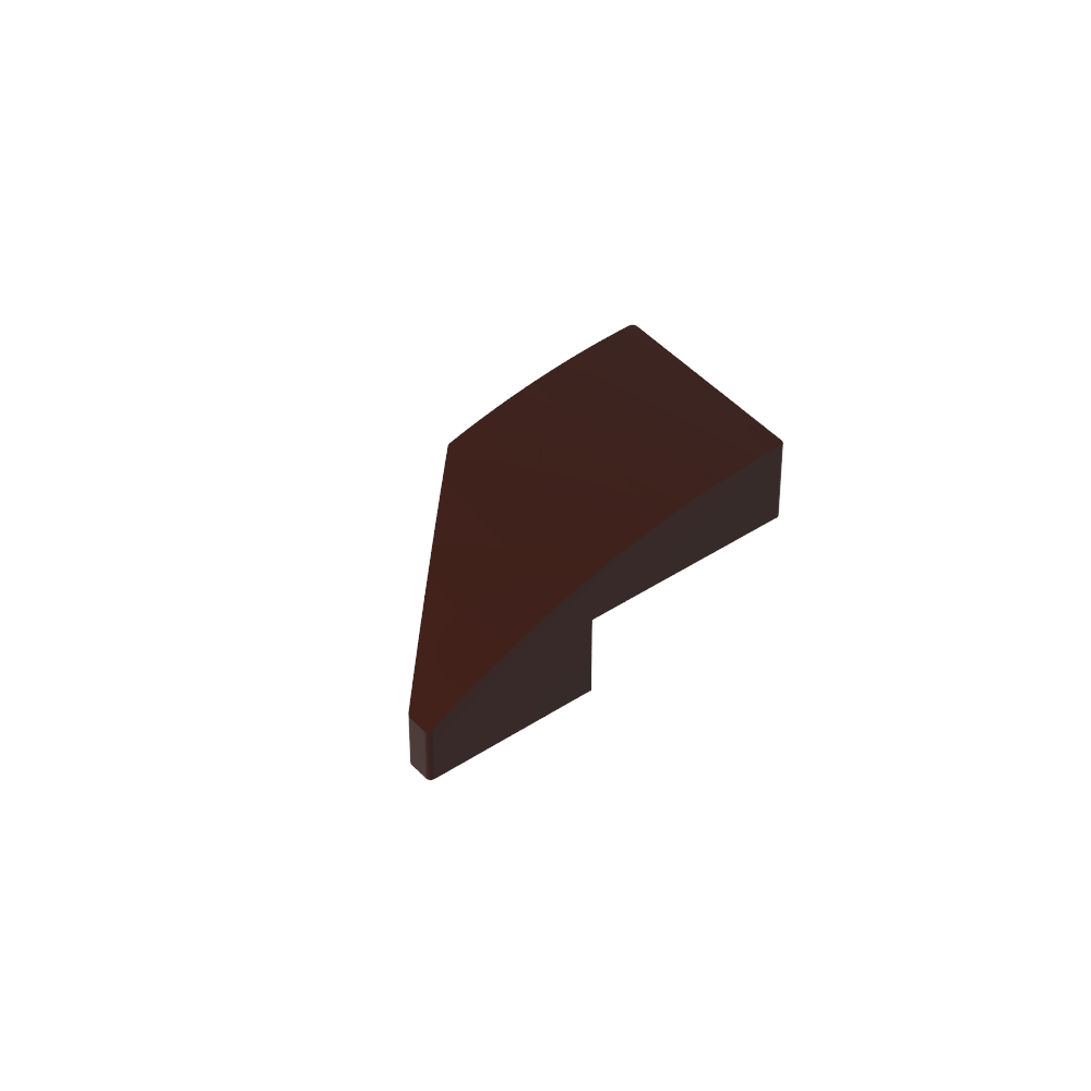 Pendiente curva 2 x 1 con muesca para perno a la derecha-MyGobricksEs