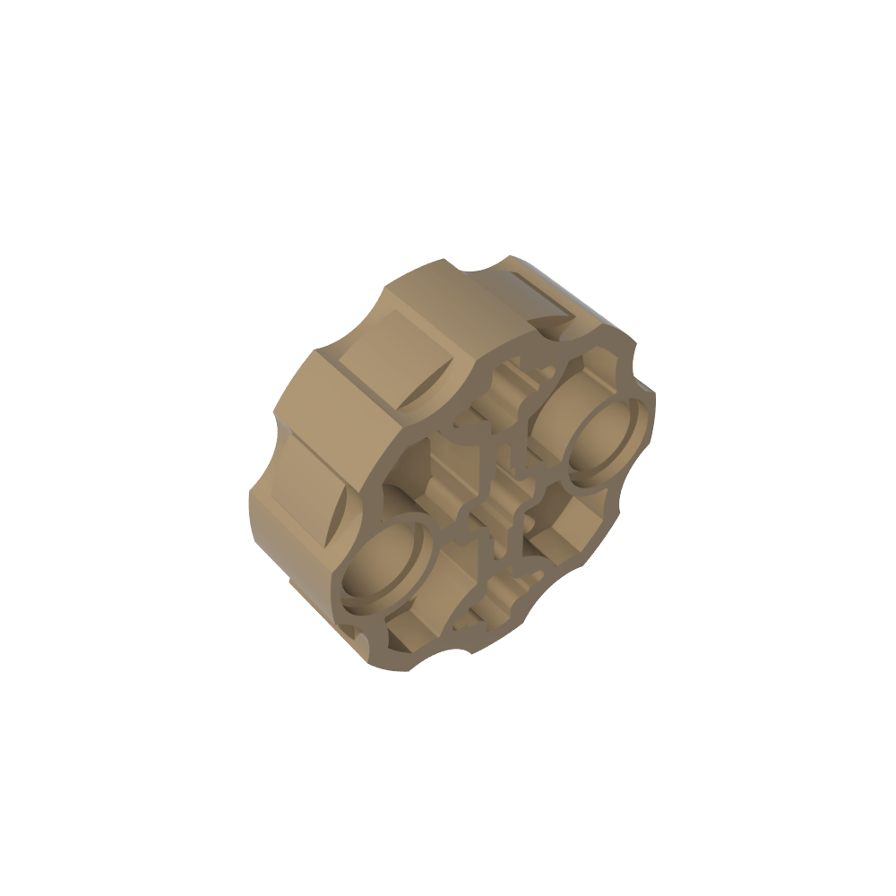 Arma de gran tamaño, cañón con 2 orificios para pasadores y 3 orificios para ejes.-MyGobricksEs