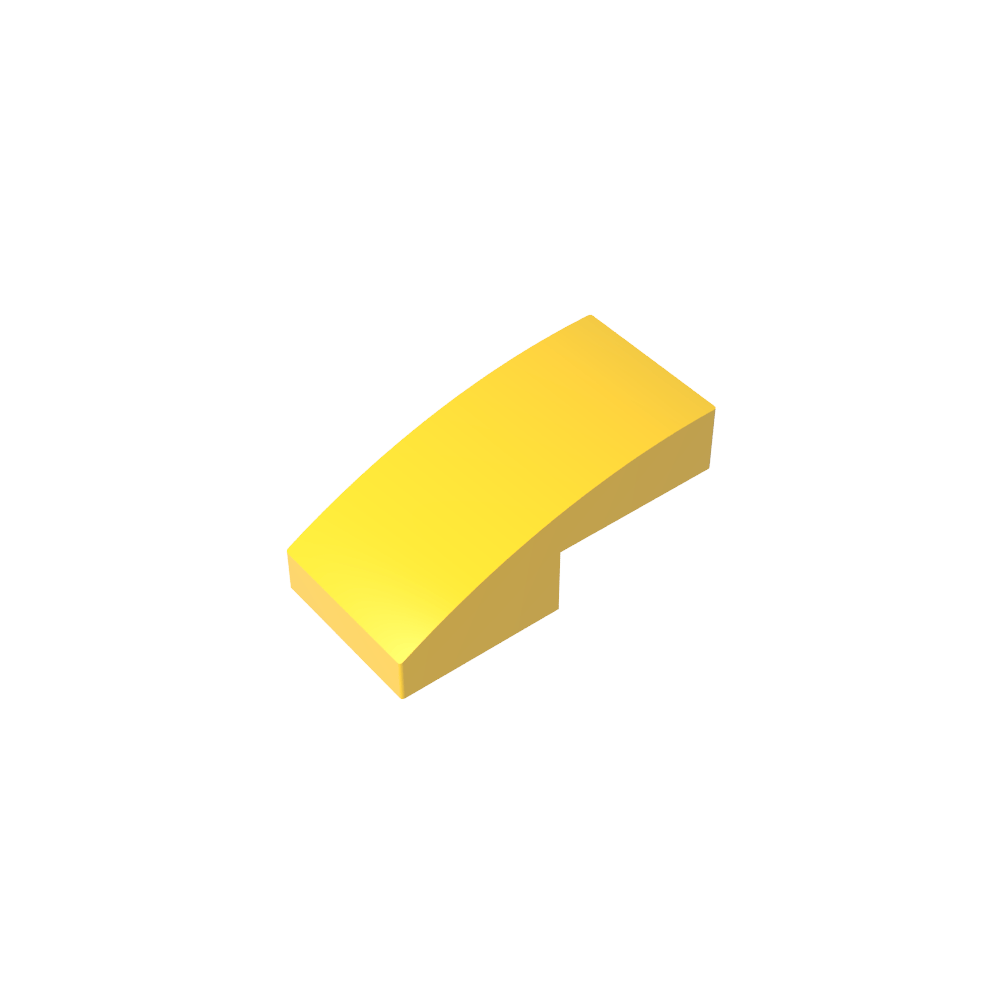 Pendiente curva 2 x 1 sin montantes [1/2 arco]-MyGobricksEs