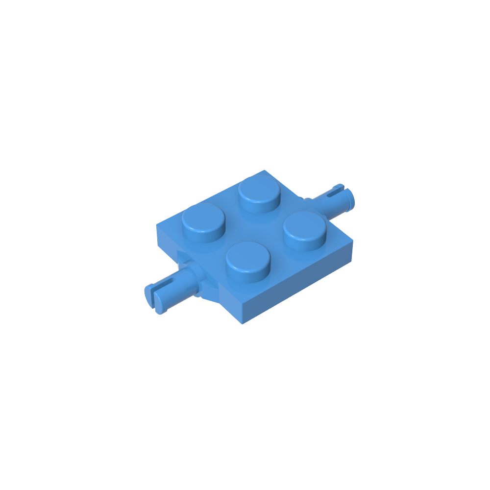 Placa Especial 2x2 con Porta Ruedas-MyGobricksEs