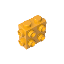 Ladrillo especial 1 x 2 x 1 2/3 con ocho montantes en 3 lados-MyGobricksEs