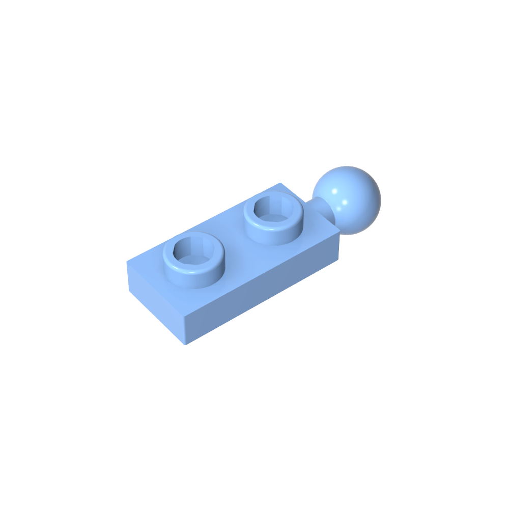 Placa especial 1 x 2 con bola de remolque final-MyGobricksEs
