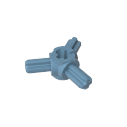 Buje conector de eje Technic con 3 ejes a 120°-MyGobricksEs