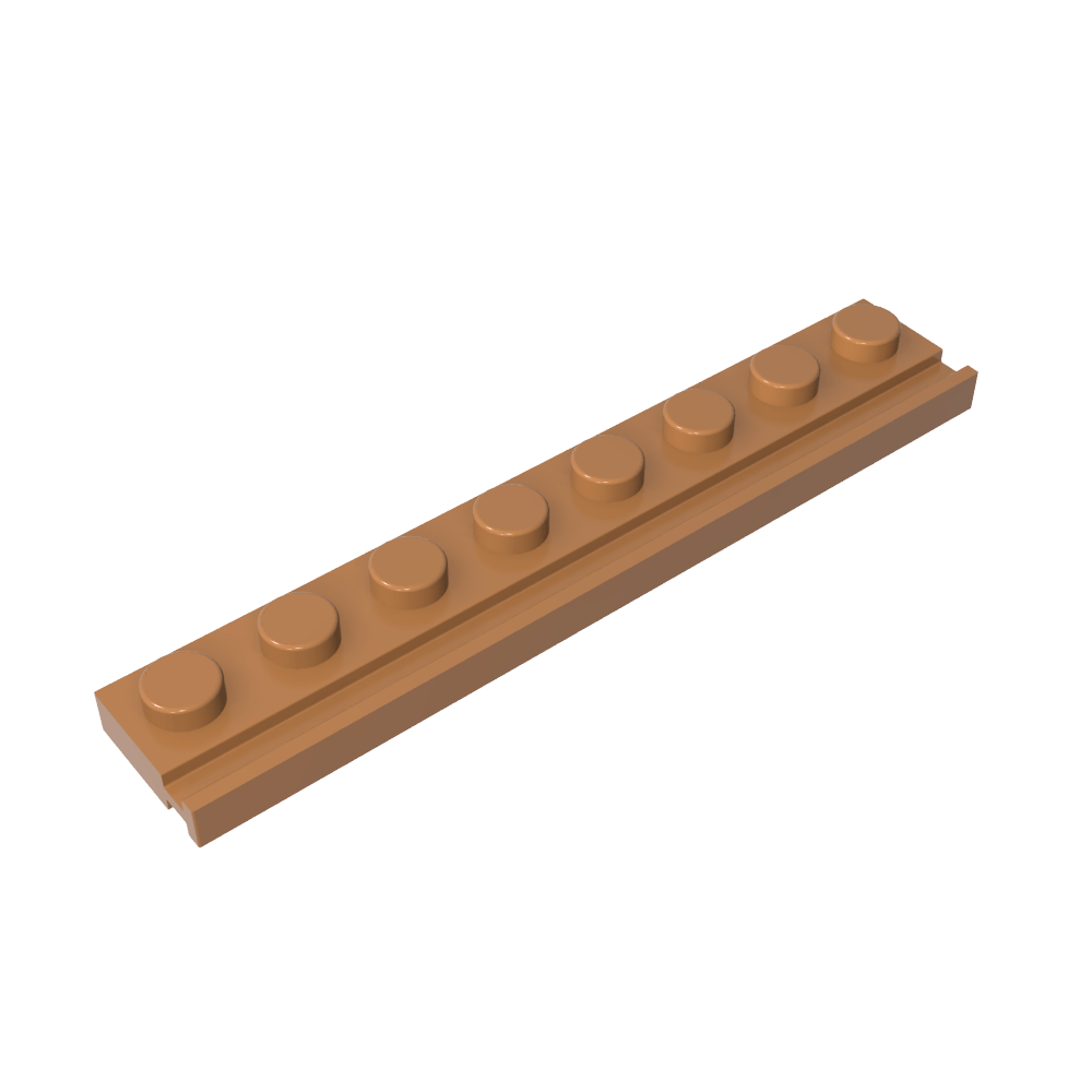Placa especial 1 x 8 con riel para puerta-MyGobricksEs