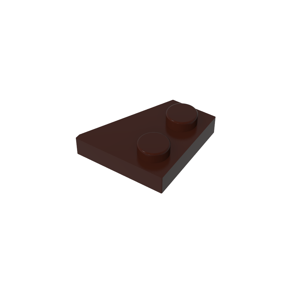 Placa de cuña 2 x 2 izquierda-MyGobricksEs