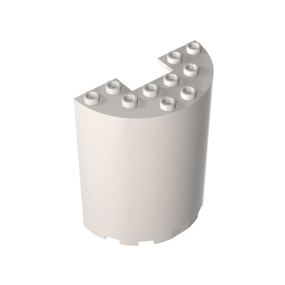 Cilindro medio de 3 x 6 x 6 con recorte de 1 x 2-MyGobricksEs