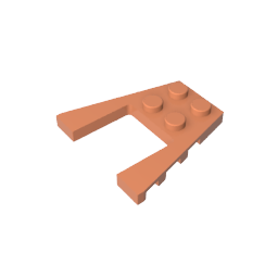 Placa de cuña 4 x 4 con corte de 2 x 2-MyGobricksEs