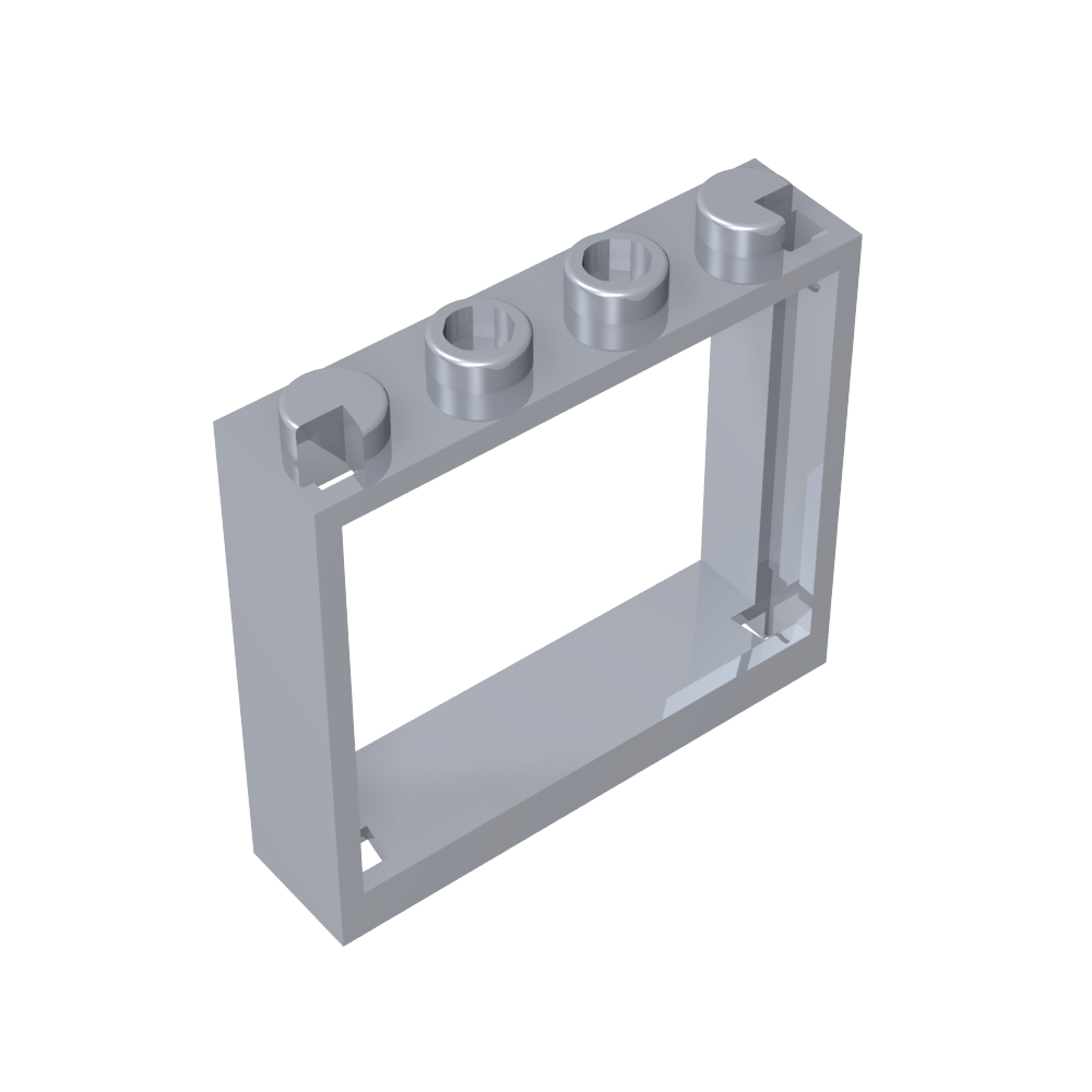 Ventana 1 x 4 x 3 sin pestañas de persiana-MyGobricksEs