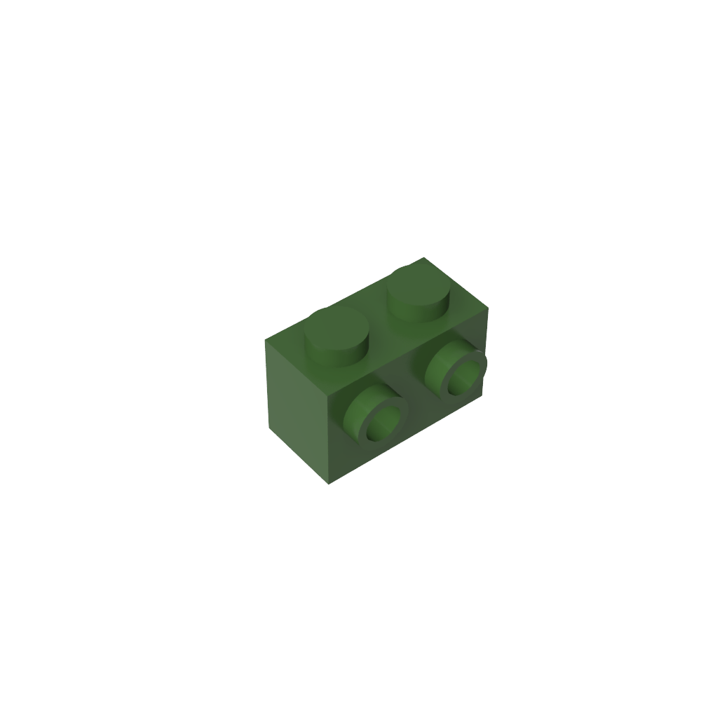 Ladrillo especial 1 x 2 con 2 montantes en 1 lado-MyGobricksEs