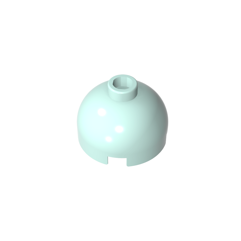 Ladrillo redondo de 2 x 2 con parte superior abovedada - Perno abierto bloqueado sin soporte de eje inferior-MyGobricksEs