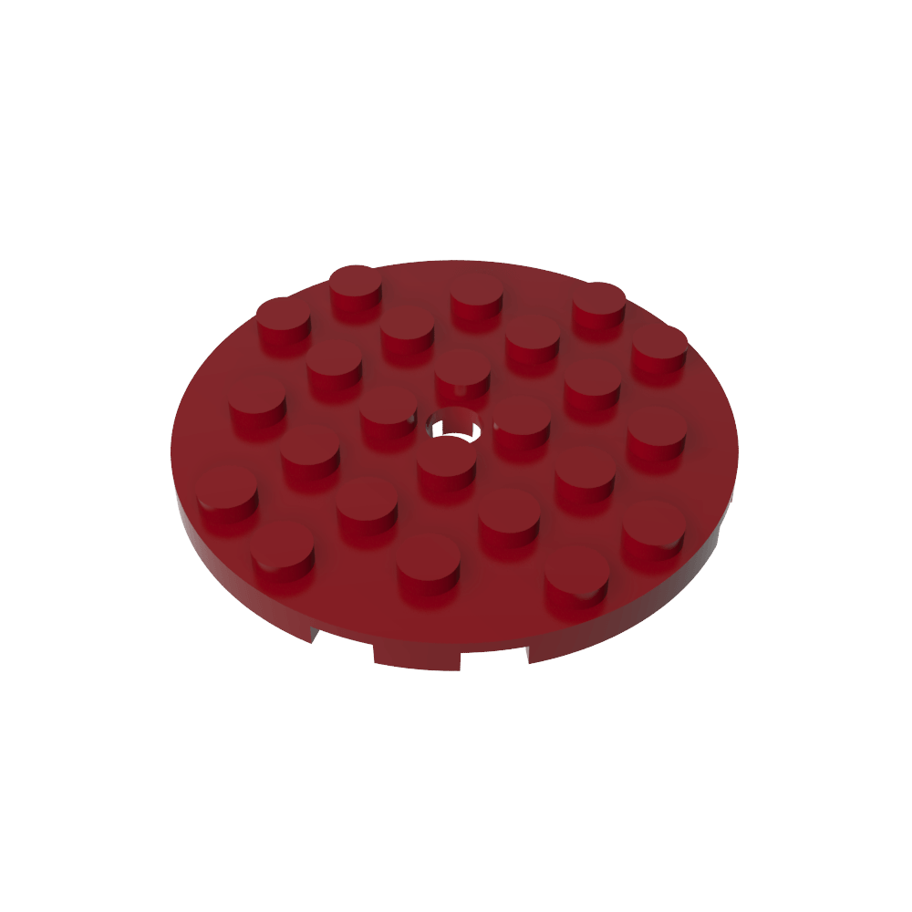 Plato redondo 6 x 6 con agujero-MyGobricksEs