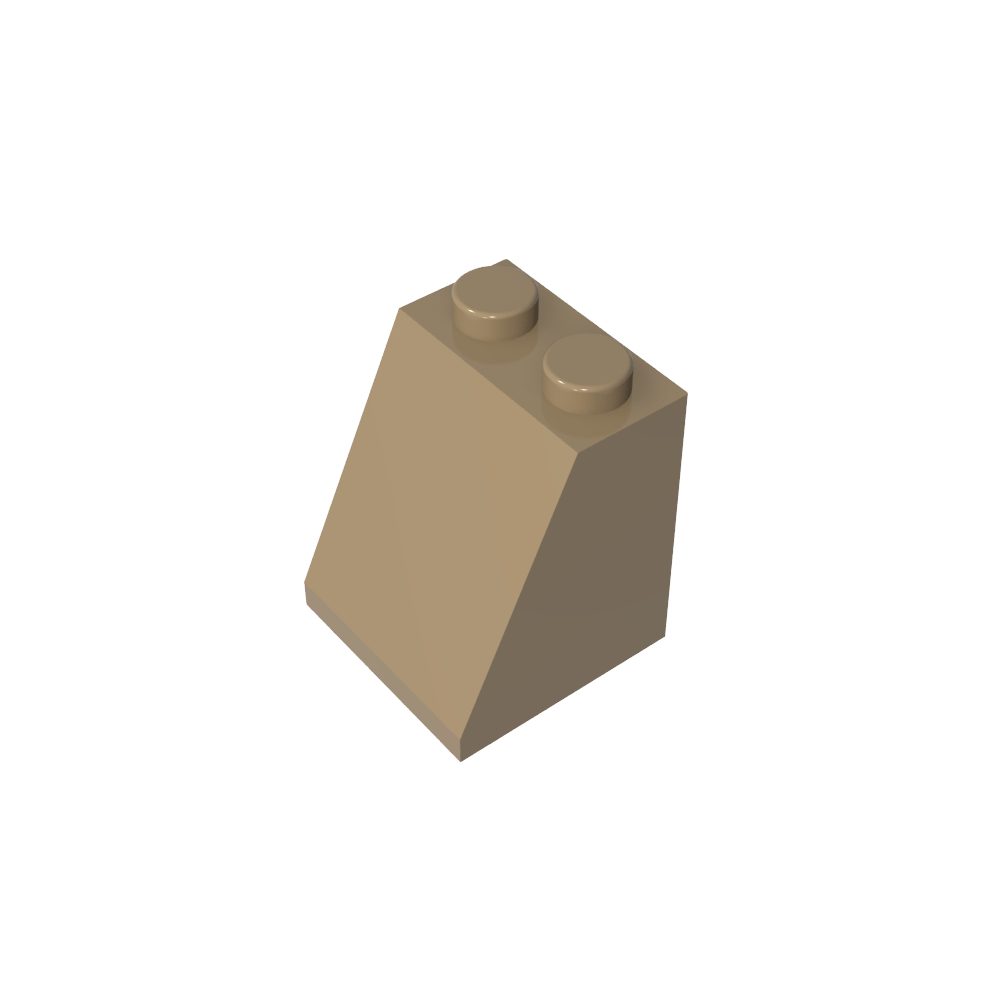Pendiente 65° 2 x 2 x 2 con tubo inferior-MyGobricksEs