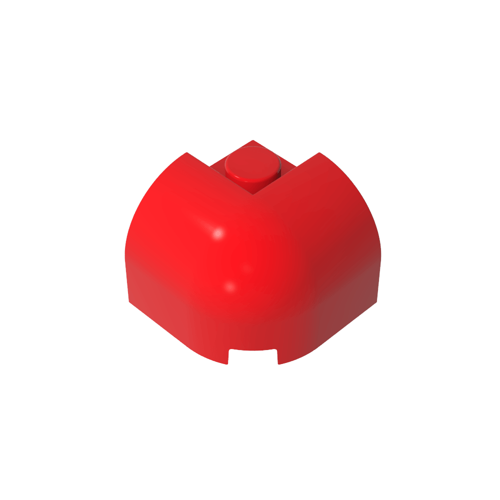 Ladrillo curvo 2 x 2 x 1 1/3 con parte superior curva - Esquina-MyGobricksEs