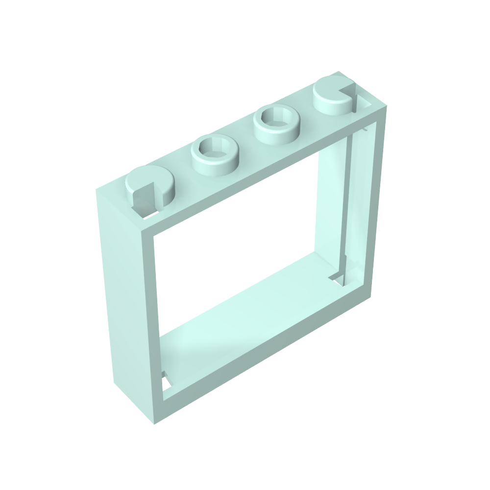 Ventana 1 x 4 x 3 sin pestañas de persiana-MyGobricksEs