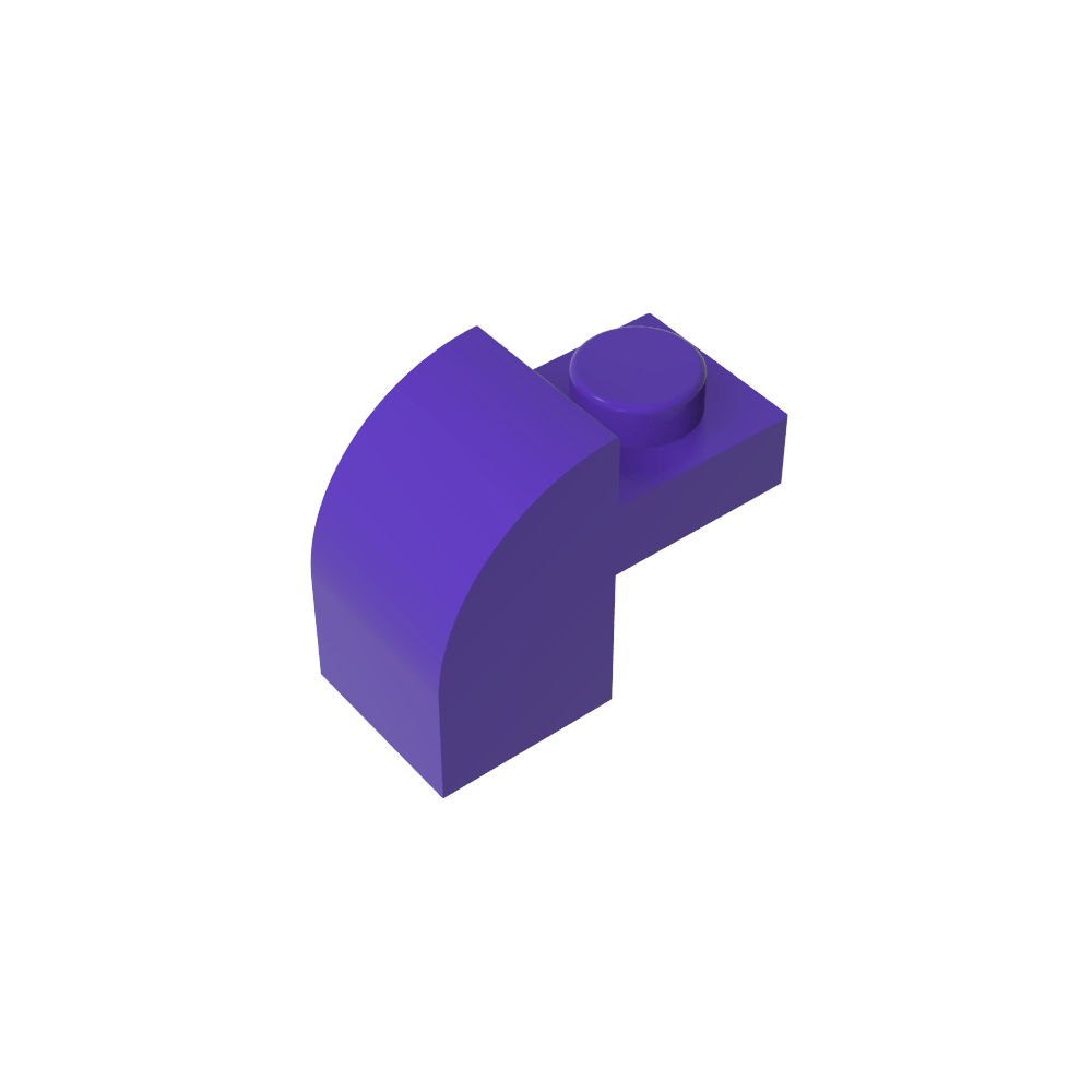 Ladrillo curvo 1 x 2 x 1 1/3 con parte superior curva-MyGobricksEs