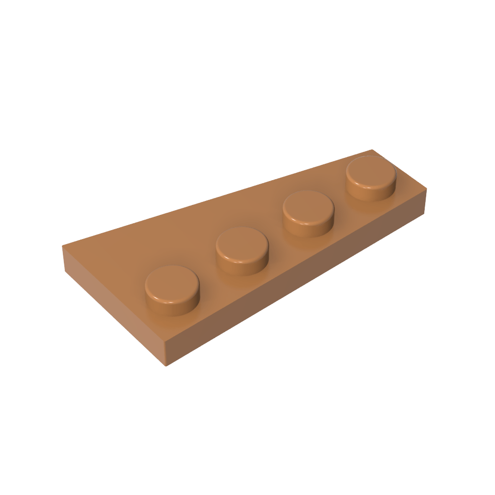 Placa de cuña 4 x 2 izquierda-MyGobricksEs