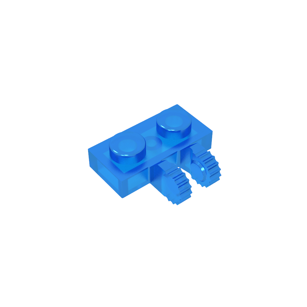Placa de bisagra 1 x 2 con bloqueo con 2 dedos en el costado, 9 dientes-MyGobricksEs