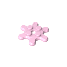 Placa redonda de 2 x 2 con 6 dientes de engranaje / pétalos de flor-MyGobricksEs