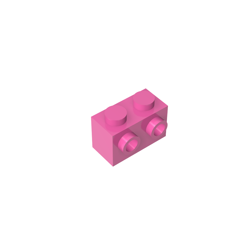 Ladrillo especial 1 x 2 con 2 montantes en 1 lado-MyGobricksEs