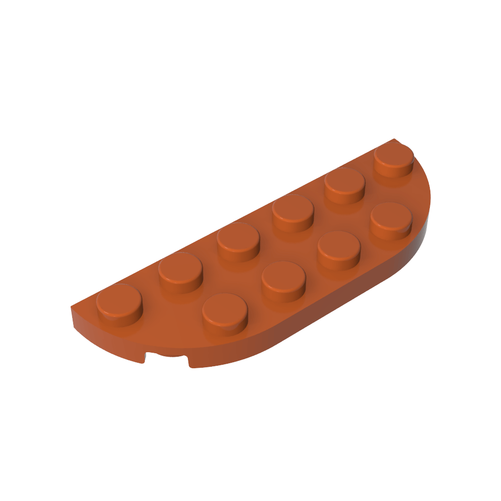 Plato Esquina Redonda 2 x 6 Doble-MyGobricksEs