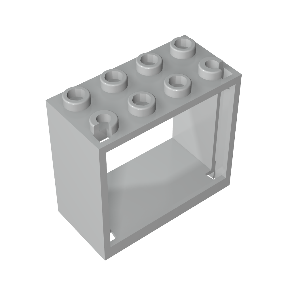 Marco de ventana de 2 x 4 x 3 con montantes huecos-MyGobricksEs