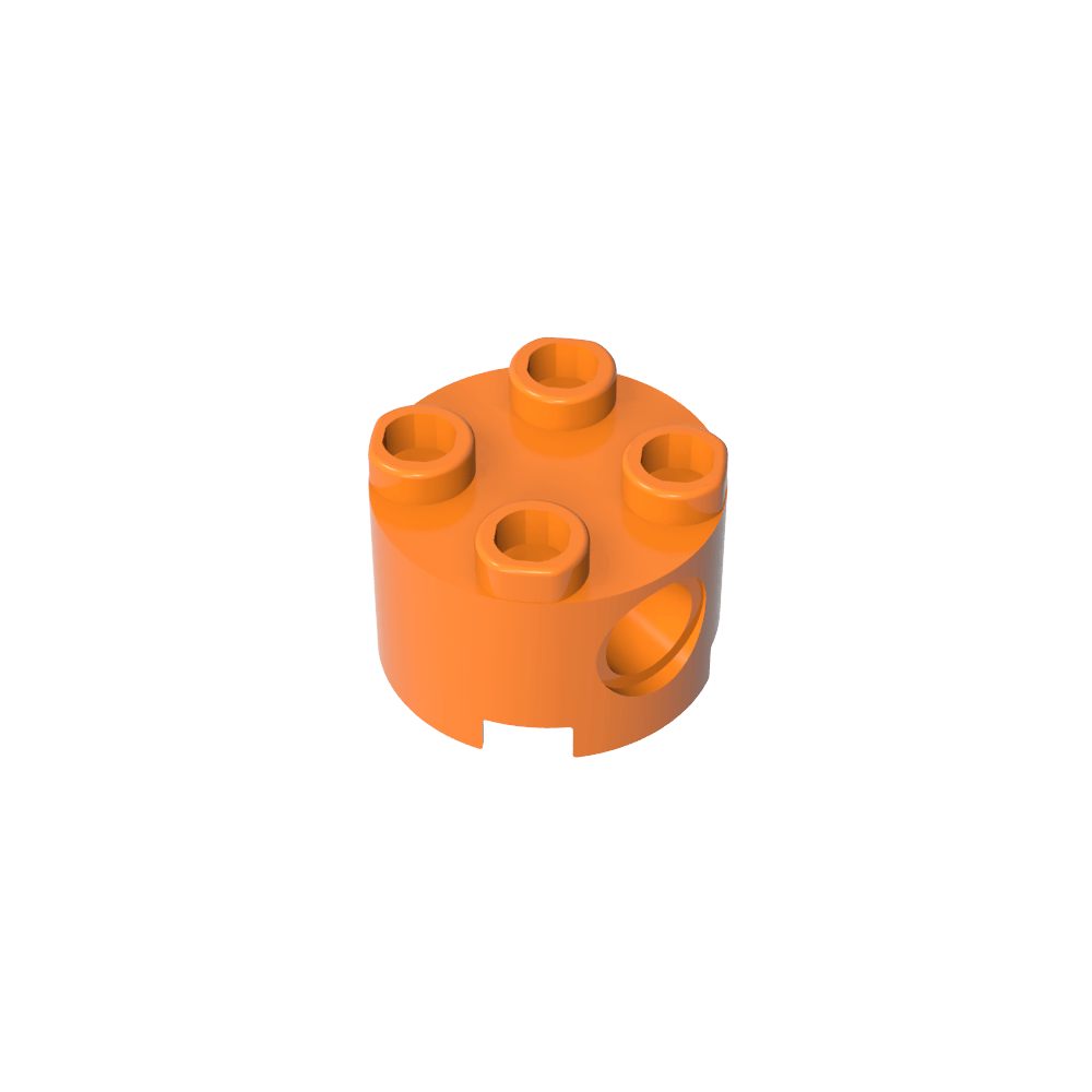 Ladrillo redondo 2 x 2 con agujeros para pasadores-MyGobricksEs