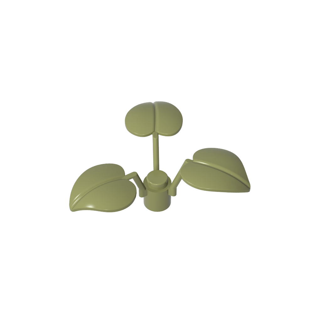 Planta, 1 x 1 x 2/3 - 3 hojas grandes-MyGobricksEs