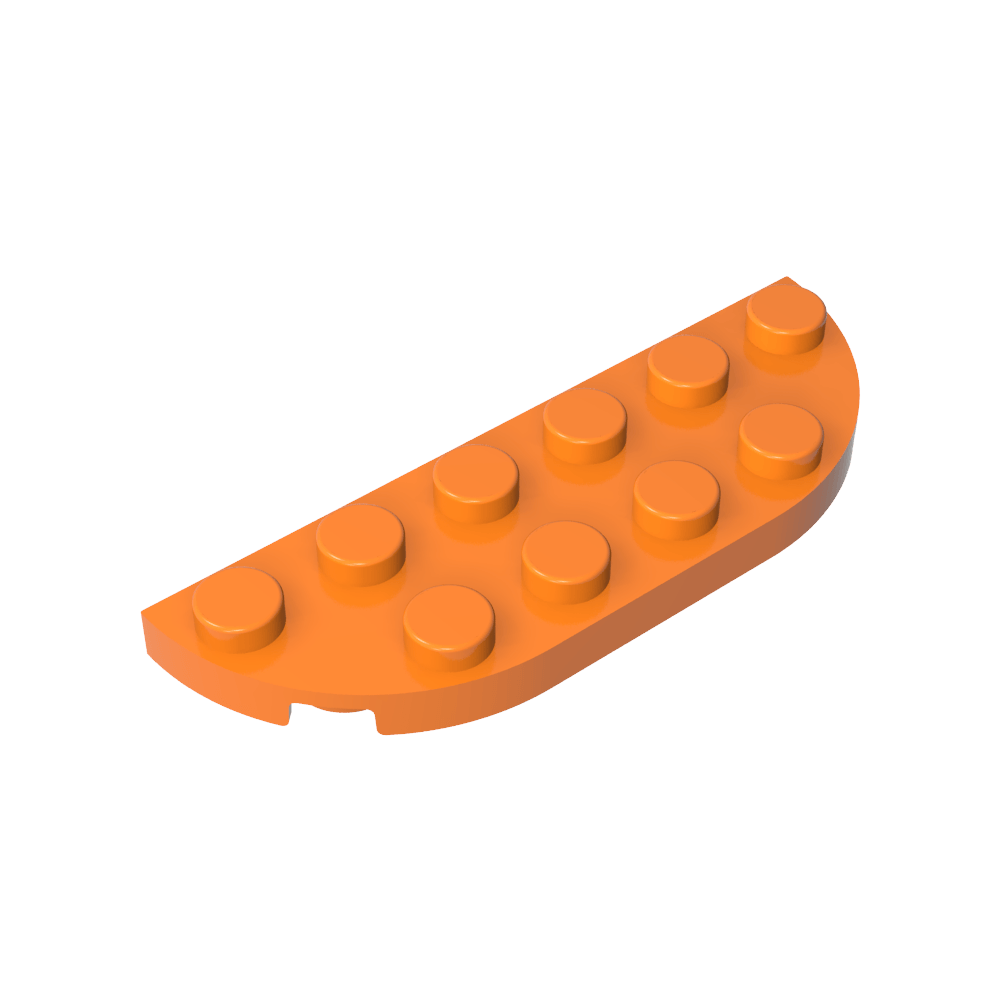 Plato Esquina Redonda 2 x 6 Doble-MyGobricksEs