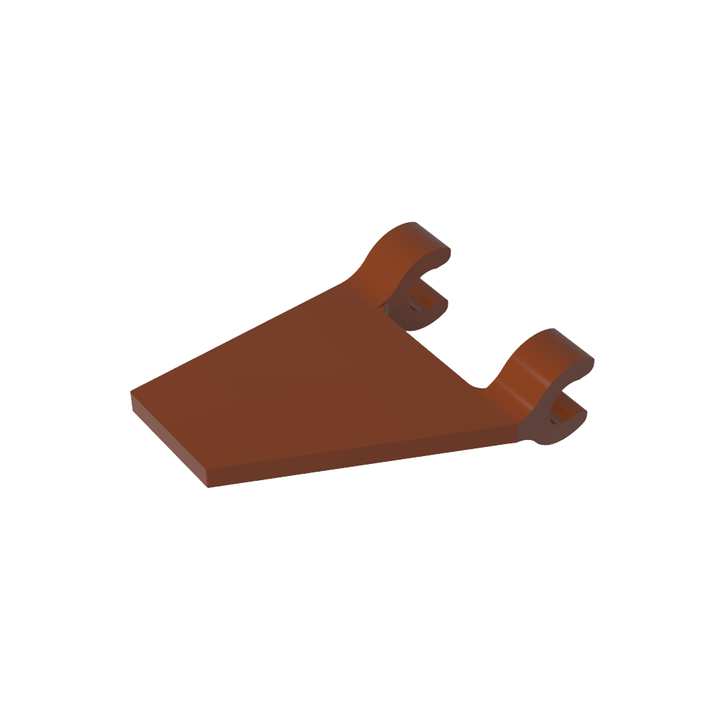 Bandera trapezoidal 2 x 2 con 2 clips [clips en U gruesos]-MyGobricksEs