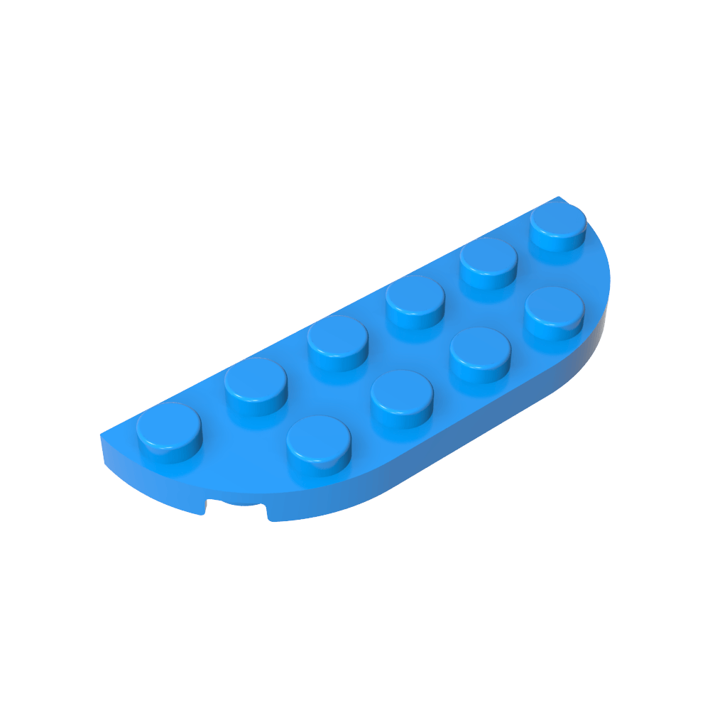 Plato Esquina Redonda 2 x 6 Doble-MyGobricksEs