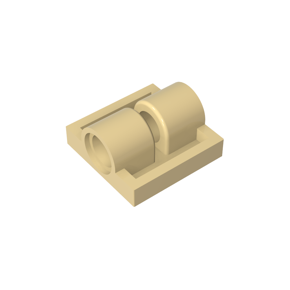 Placa especial 2 x 2 con 2 orificios para pasadores-MyGobricksEs