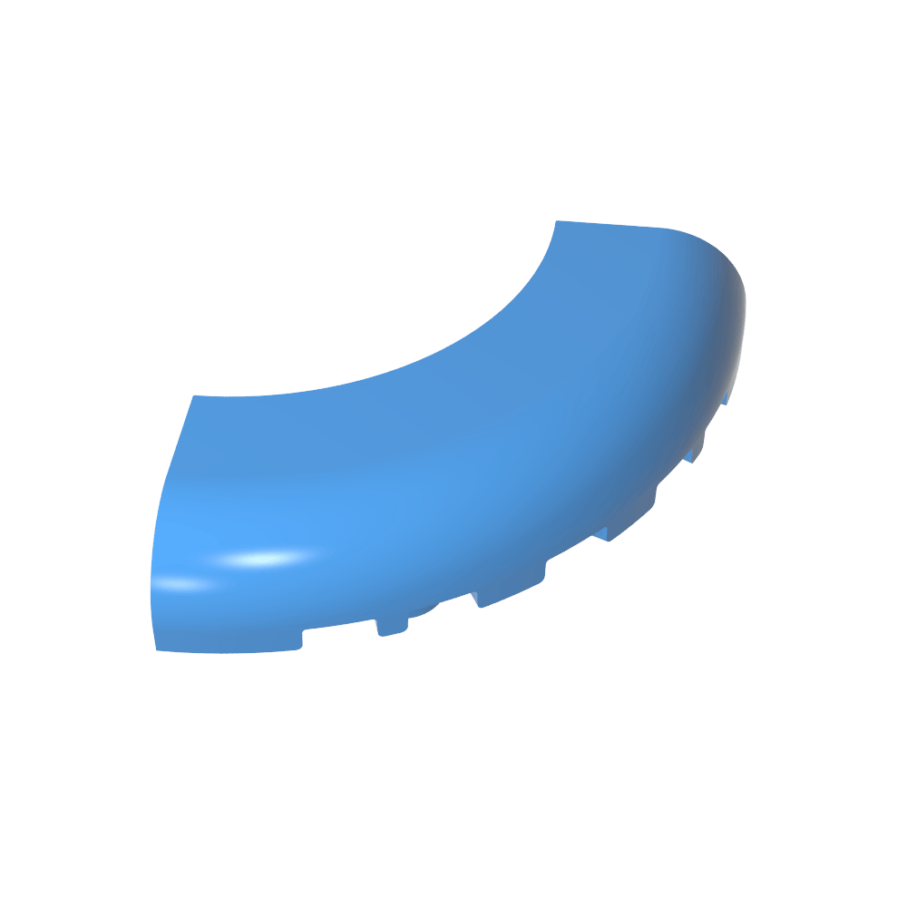 Esquina redonda de ladrillo de 5 x 5 x 1 con recortes inferiores [sin montantes] [arco de 1/4]-MyGobricksEs