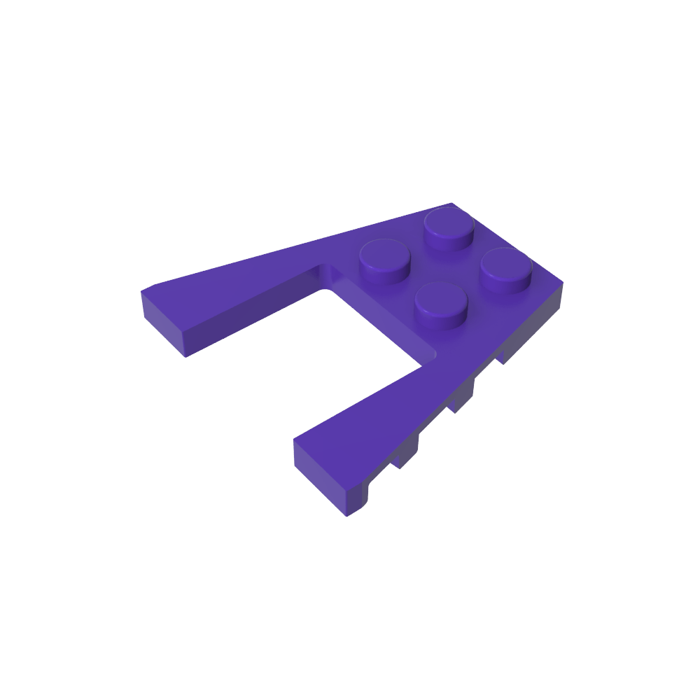 Placa de cuña 4 x 4 con corte de 2 x 2-MyGobricksEs