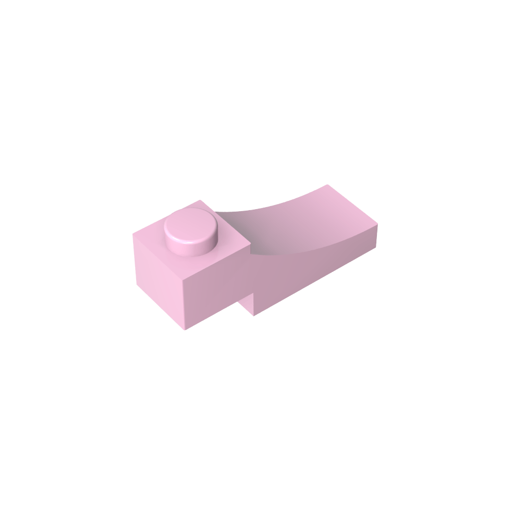 Ladrillo curvo 3 x 1 con recorte invertido de 2/3-MyGobricksEs