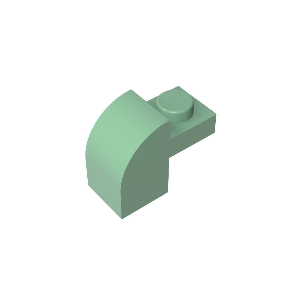 Ladrillo curvo 1 x 2 x 1 1/3 con parte superior curva-MyGobricksEs