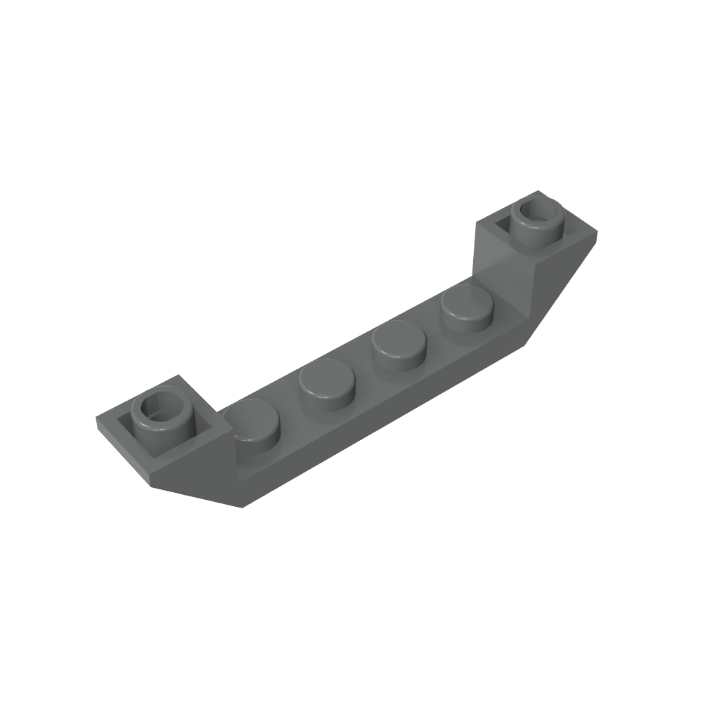 Pendiente Invertida 45° 6 x 1 Doble con Recorte 1 x 4-MyGobricksEs