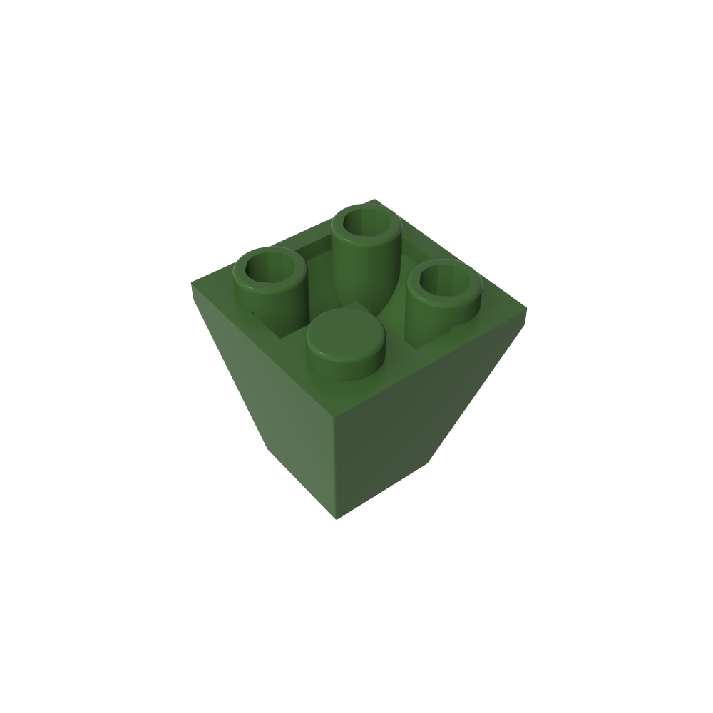 Pendiente Invertida 45° 2 x 2 Doble Convexa-MyGobricksEs