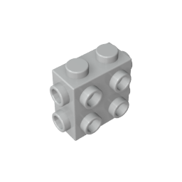 Ladrillo especial 1 x 2 x 1 2/3 con ocho montantes en 3 lados-MyGobricksEs