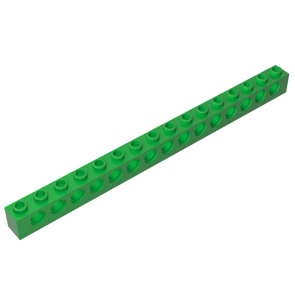 Ladrillo técnico 1 x 16 [15 agujeros]-MyGobricksEs