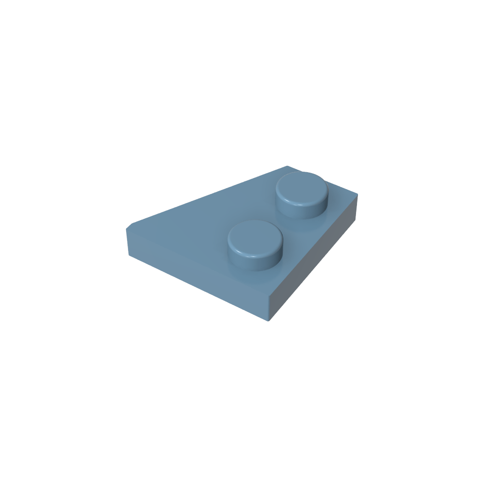 Placa de cuña 2 x 2 izquierda-MyGobricksEs