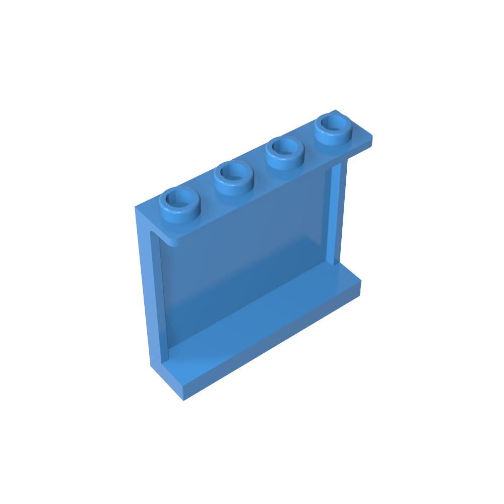 Panel 1 x 4 x 3 [Soportes laterales/Montantes huecos]-MyGobricksEs