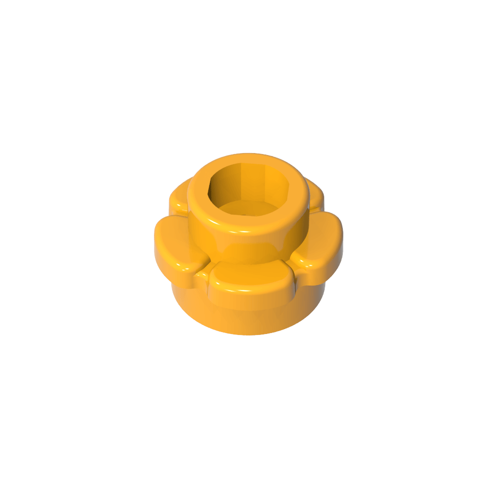 Planta, Flor, Plato Redondo 1 x 1 con 5 Pétalos-MyGobricksEs